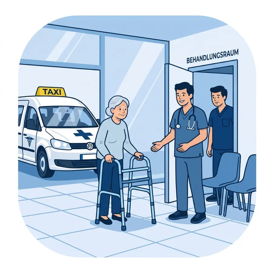 Illustration: Arztfahrten mit TaxiMasha